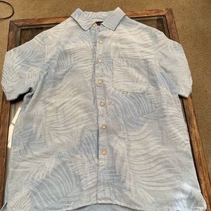 Men’s Tasso Elba blue Hawaiian Shirt
